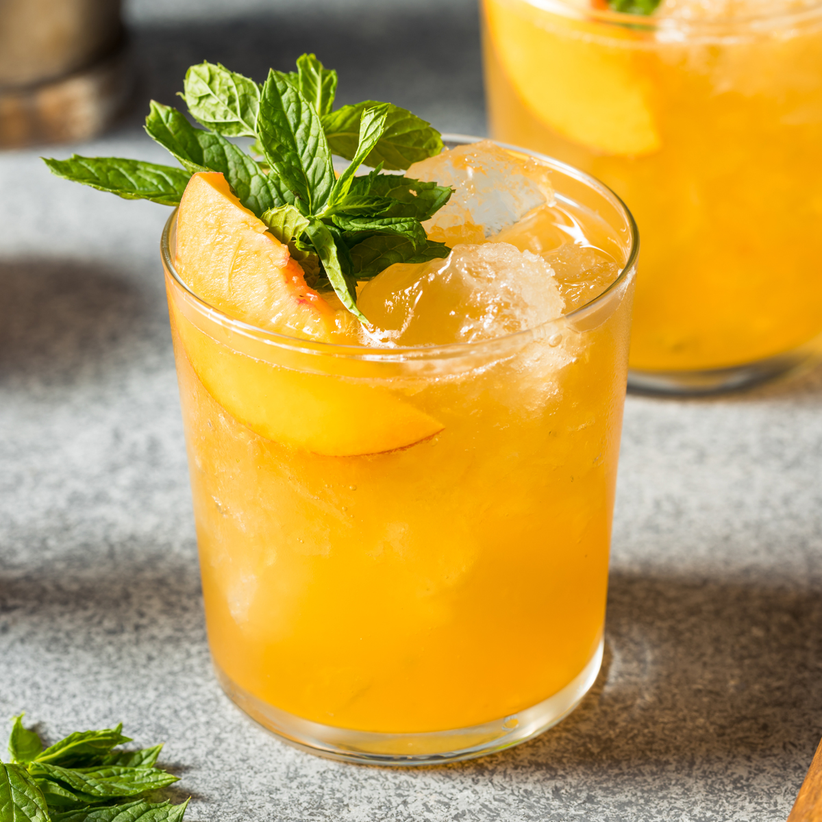 Peach Bourbon Smash